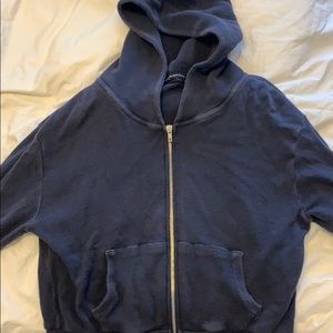 Brandy blue zip up waffle pattern
